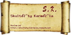 Skultéty Karméla névjegykártya